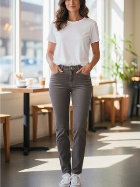 Hudson Jeans Collin Flap Skinny Charcoal Jean Pebble Gray Size 29